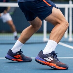 Babolat Jet Mach 3 All Court Men 6.5 Navy Blue Orange Tennis Shoes 30F21629 SKU